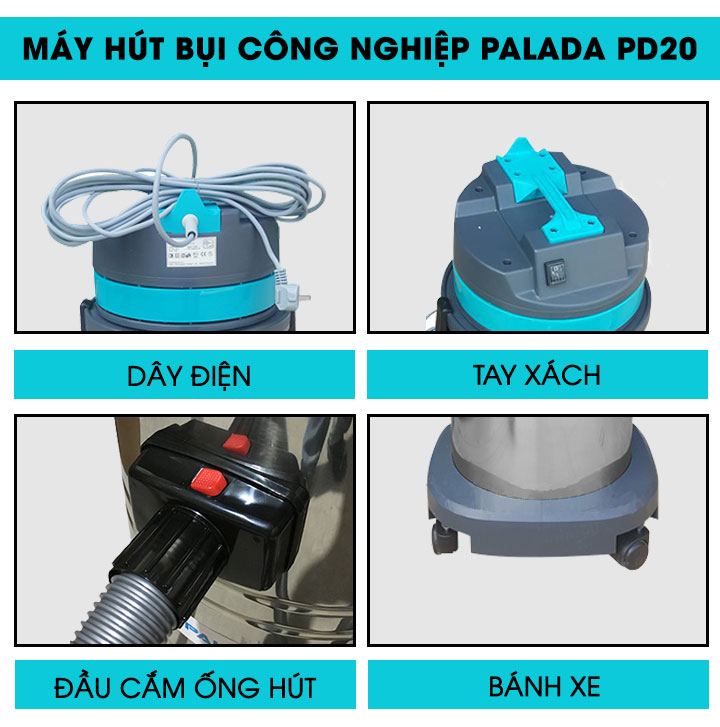 Máy hút bụi công nghiệp Palada PD 20